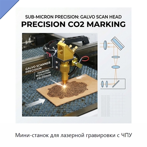 Мини-станок для лазерной гравировки с ЧПУ