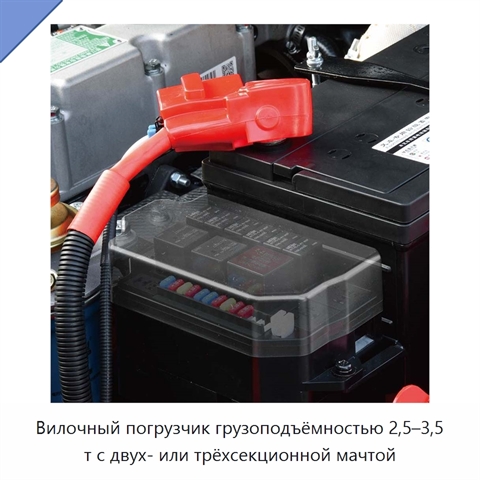 Вилочный погрузчик грузоподъёмностью 2,5–3,5 т с двух- или трёхсекционной мачтой