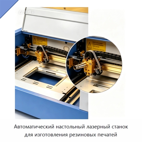 Автоматический настольный лазерный станок для изготовления резиновых печатей