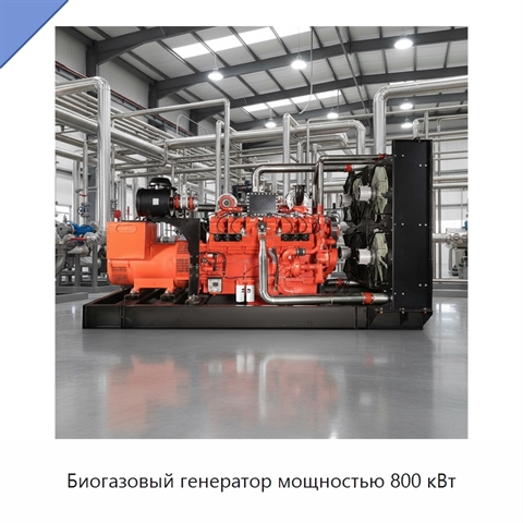 Биогазовый генератор мощностью 800 кВт