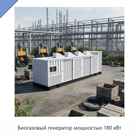 Биогазовый генератор мощностью 180 кВт