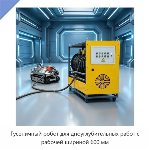 Гусеничный робот для дноуглубительных работ с рабочей шириной 600 мм