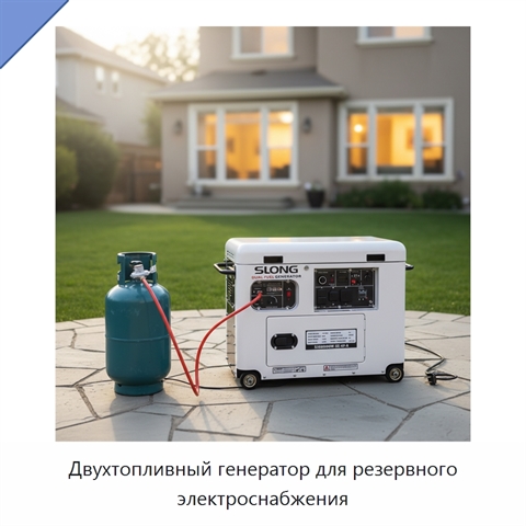 Двухтопливный генератор для резервного электроснабжения