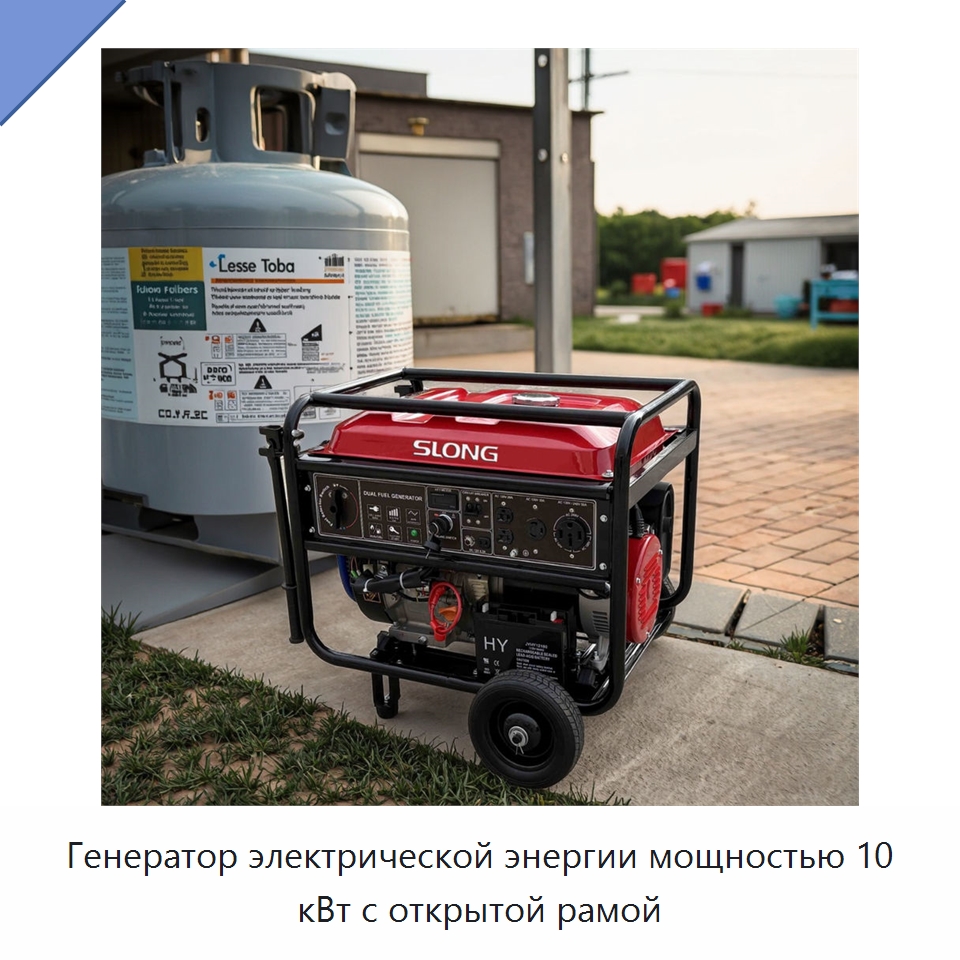 Генератор электрической энергии мощностью 10 кВт с открытой рамой — Газотурбинные генераторы