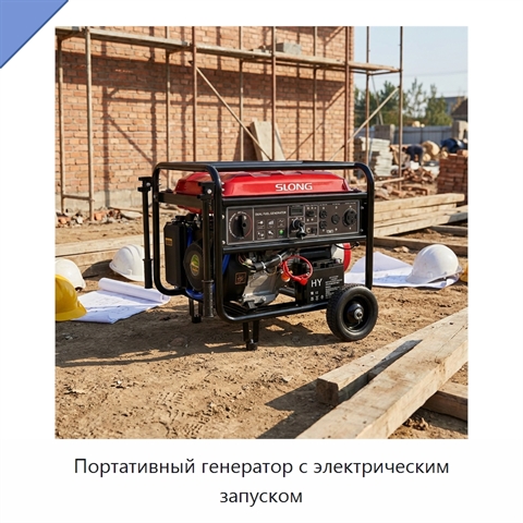 Портативный генератор с электрическим запуском