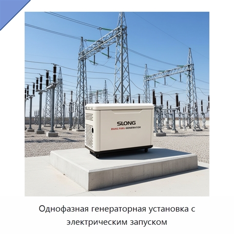 Однофазная генераторная установка с электрическим запуском