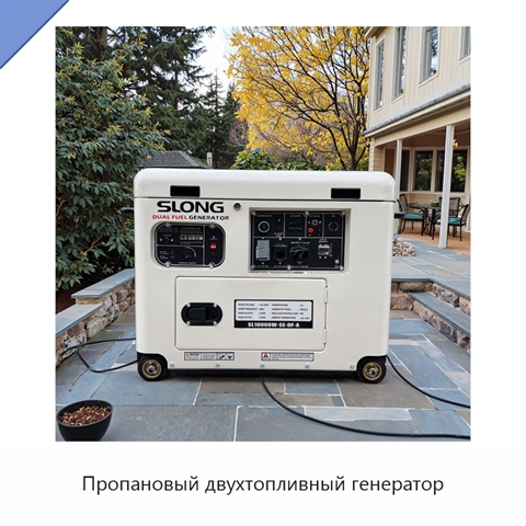 Пропановый двухтопливный генератор