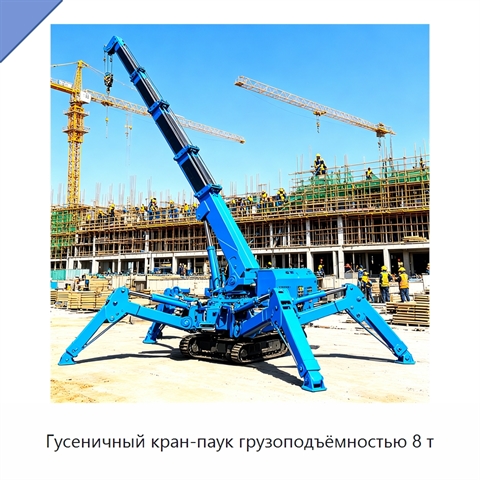 Гусеничный кран-паук грузоподъёмностью 8 т