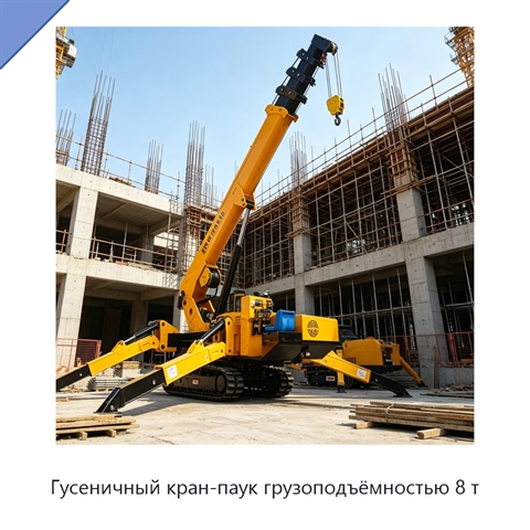 Гусеничный кран-паук грузоподъёмностью 8 т
