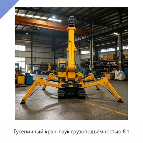 Гусеничный кран-паук грузоподъёмностью 8 т