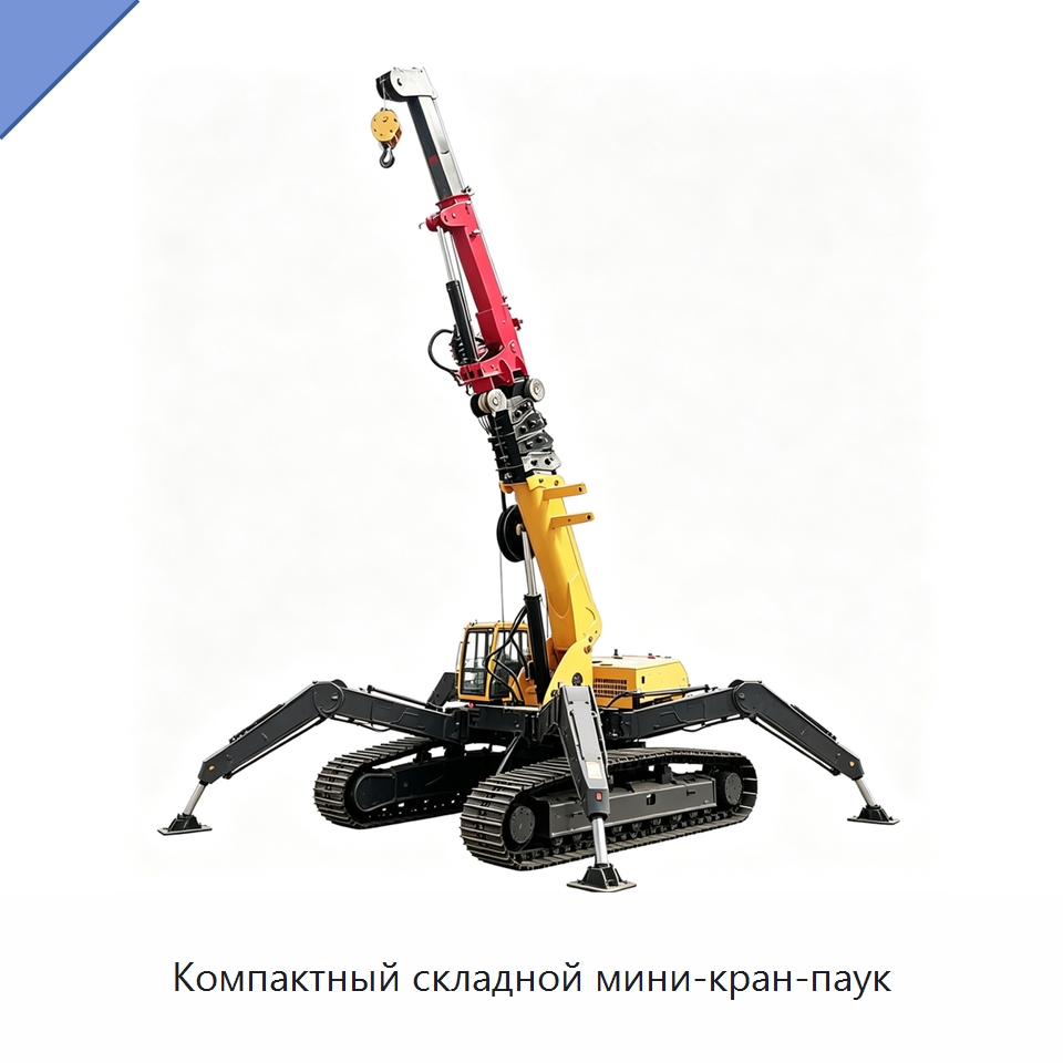 Компактный складной мини-кран-паук — Краны