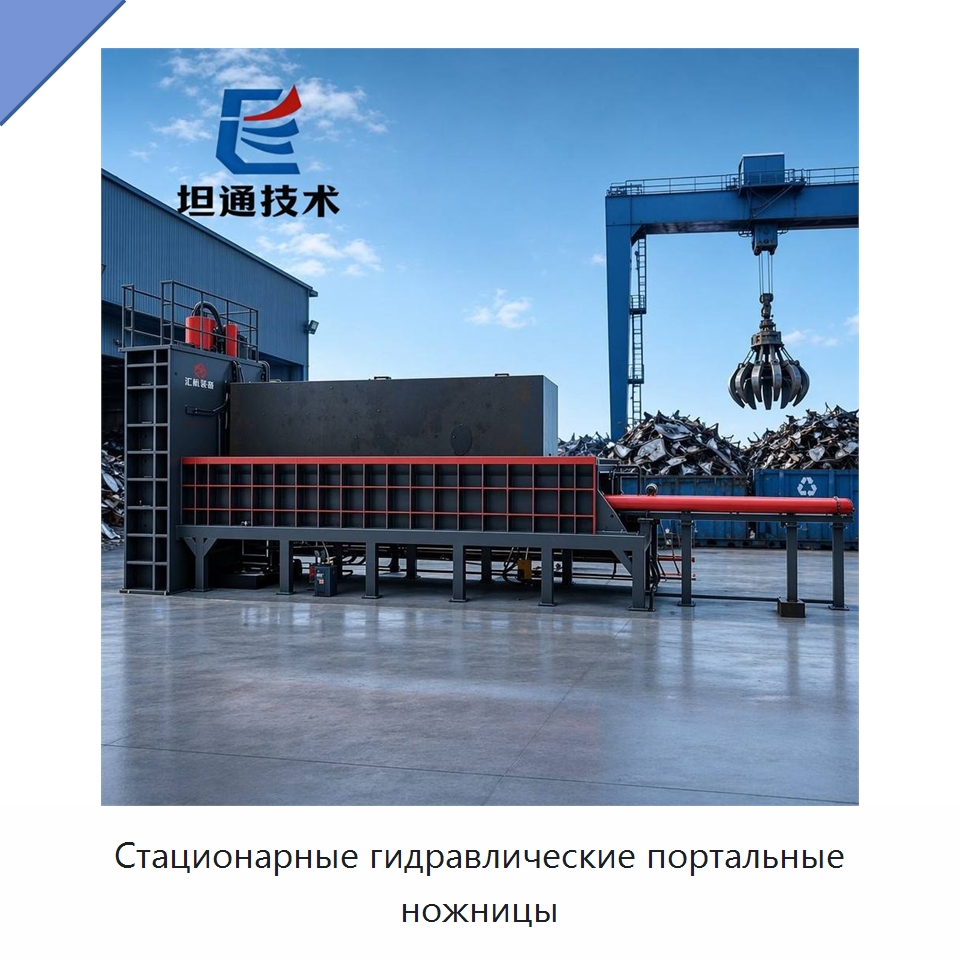 Стационарные гидравлические портальные ножницы — Оборудование для переработки металлолома