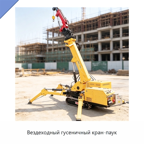 Вездеходный гусеничный кран-паук