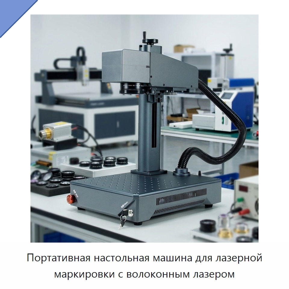 Портативная настольная машина для лазерной маркировки с волоконным лазером — Лазерные маркировочные станки