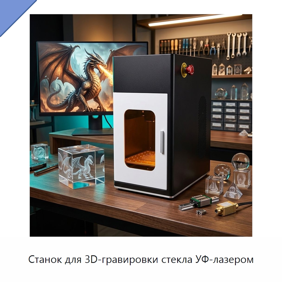 Станок для 3D-гравировки стекла УФ-лазером — Лазерные гравировальные станки