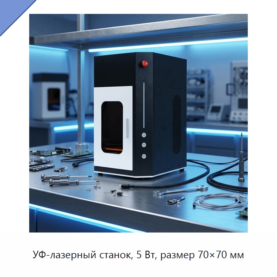 УФ-лазерный станок, 5 Вт, размер 70×70 мм — Лазерные гравировальные станки