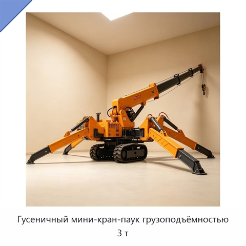 Гусеничный мини-кран-паук грузоподъёмностью 3 т