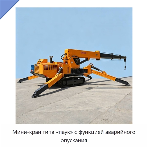Мини-кран типа «паук» с функцией аварийного опускания