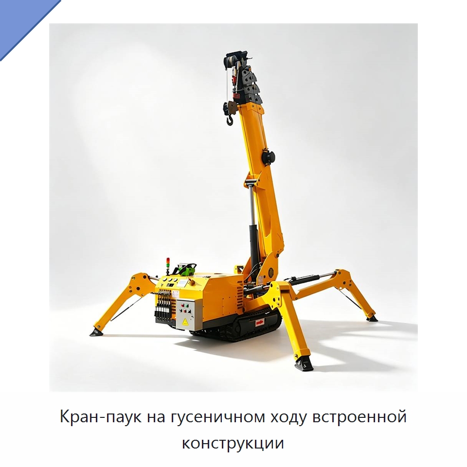 Кран-паук на гусеничном ходу встроенной конструкции — Краны
