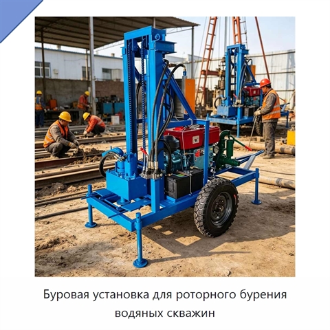 Буровая установка для роторного бурения водяных скважин