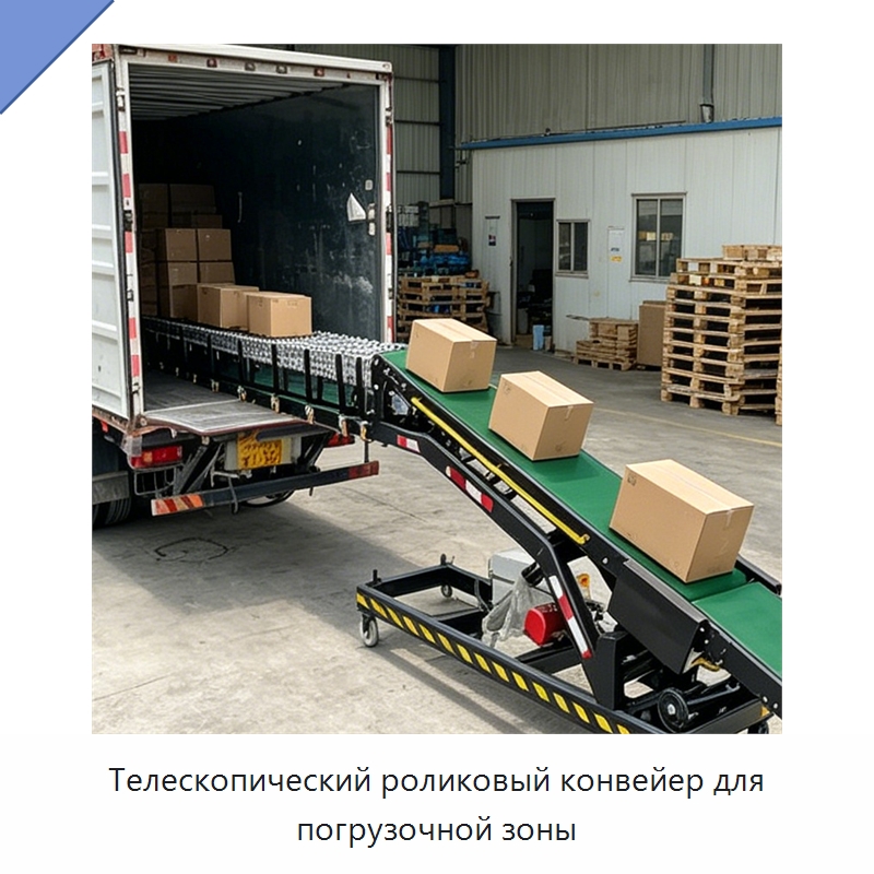 Телескопический роликовый конвейер для погрузочной зоны — Специальные конвейеры