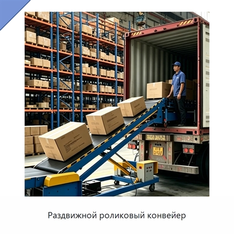 Раздвижной роликовый конвейер
