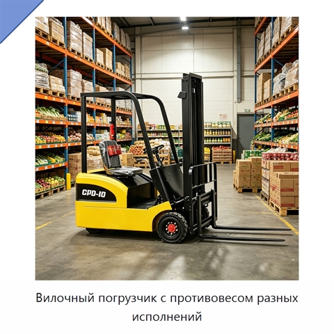 Вилочный погрузчик с противовесом разных исполнений