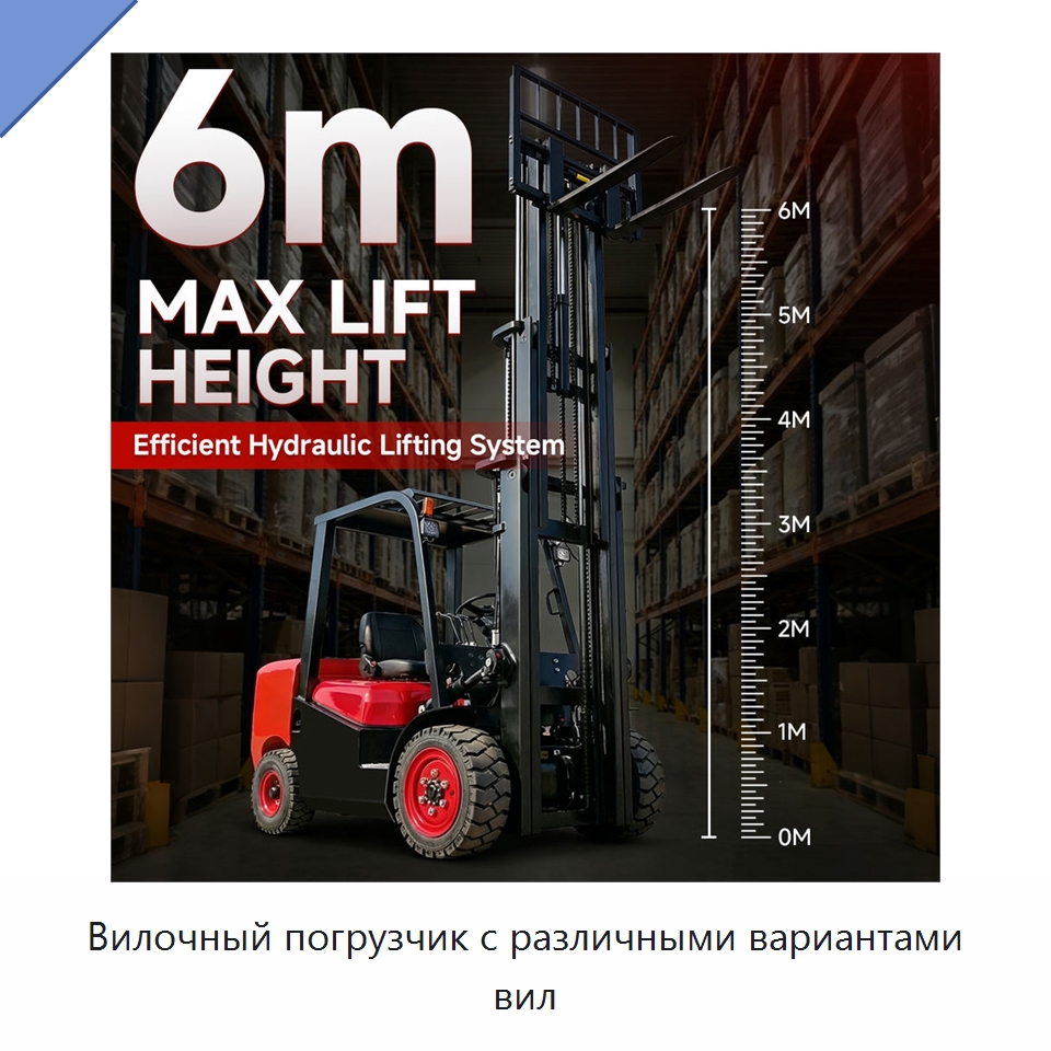 Вилочный погрузчик с различными вариантами вил — Вилочные погрузчики