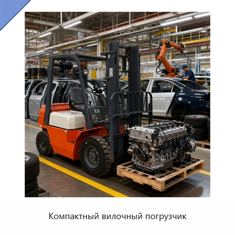 Компактный вилочный погрузчик
