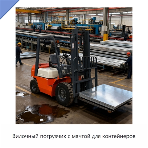 Вилочный погрузчик с мачтой для контейнеров