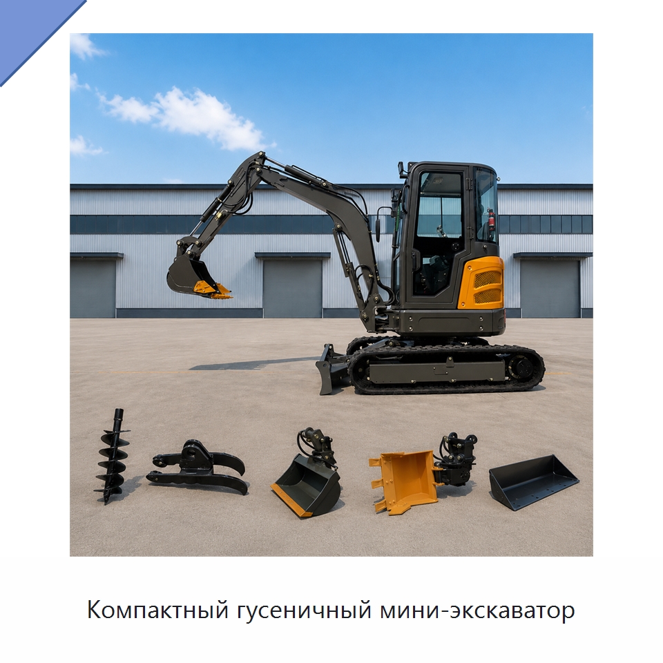Компактный гусеничный мини-экскаватор — Землеройная техника