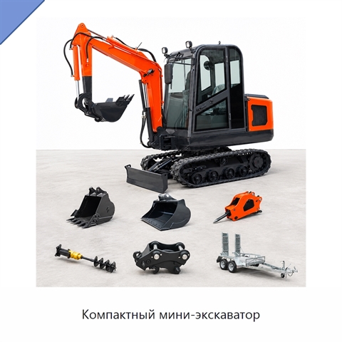 Компактный мини-экскаватор