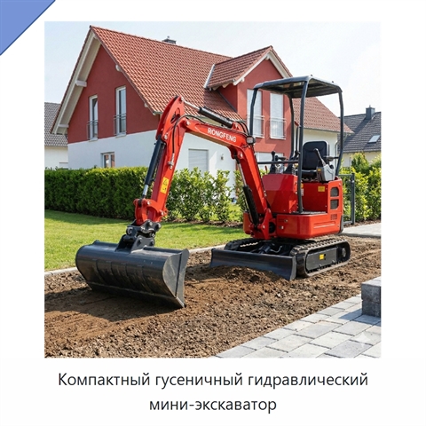 Компактный гусеничный гидравлический мини-экскаватор
