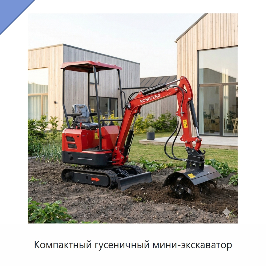 Компактный гусеничный мини-экскаватор — Землеройная техника