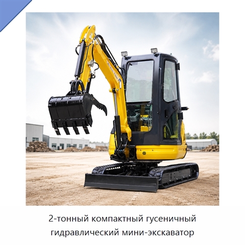 2-тонный компактный гусеничный гидравлический мини-экскаватор