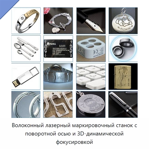 Волоконный лазерный маркировочный станок с поворотной осью и 3D-динамической фокусировкой