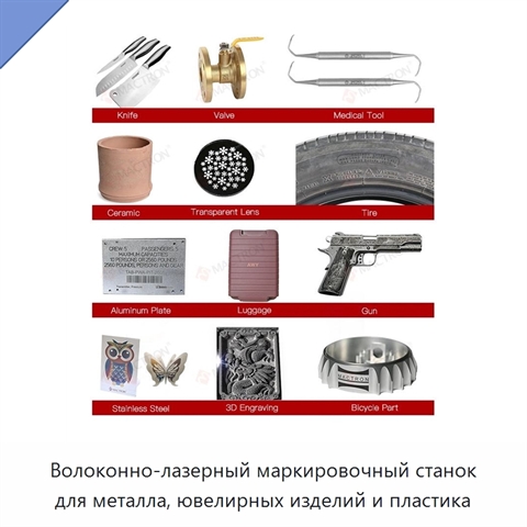 Волоконно-лазерный маркировочный станок для металла, ювелирных изделий и пластика