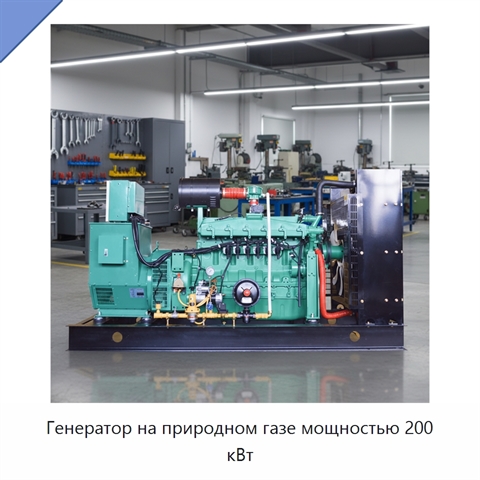 Генератор на природном газе мощностью 200 кВт