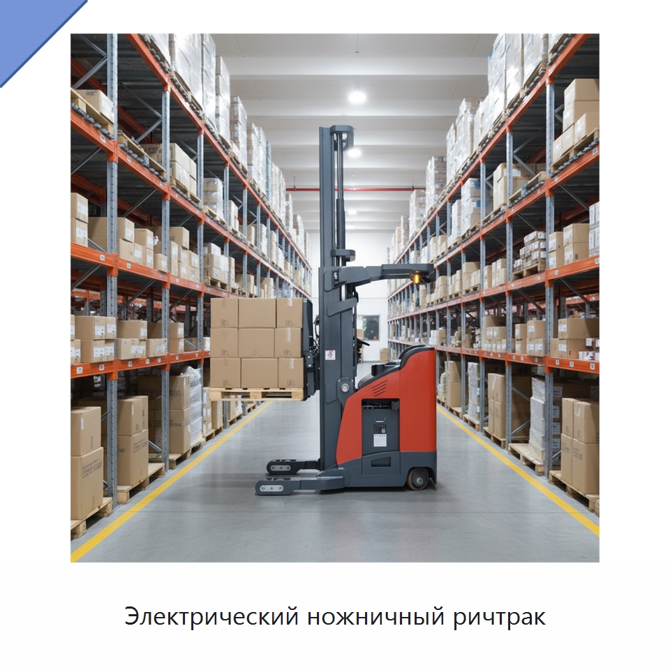 Электрический ножничный ричтрак — Навесное оборудование и запчасти для вилочных погрузчиков