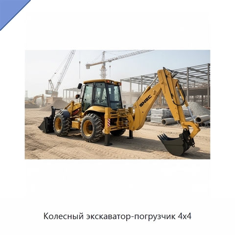 Колесный экскаватор-погрузчик 4x4