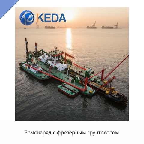 Земснаряд с фрезерным грунтососом
