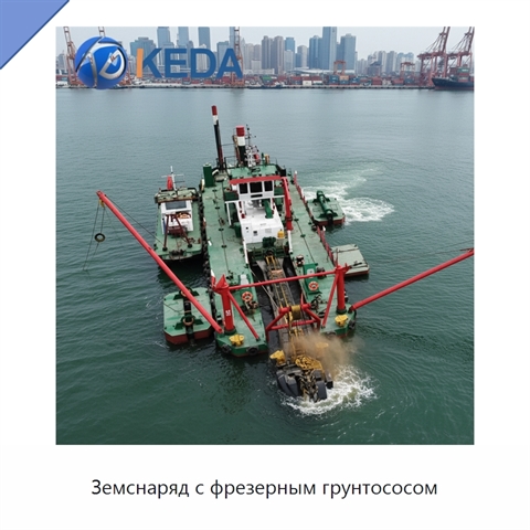 Земснаряд с фрезерным грунтососом