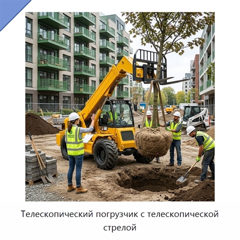 Телескопический погрузчик с телескопической стрелой