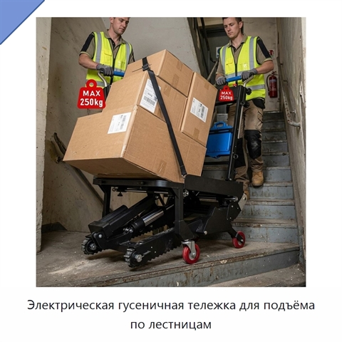 Электрическая гусеничная тележка для подъёма по лестницам