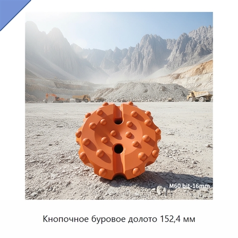 Кнопочное буровое долото 152,4 мм