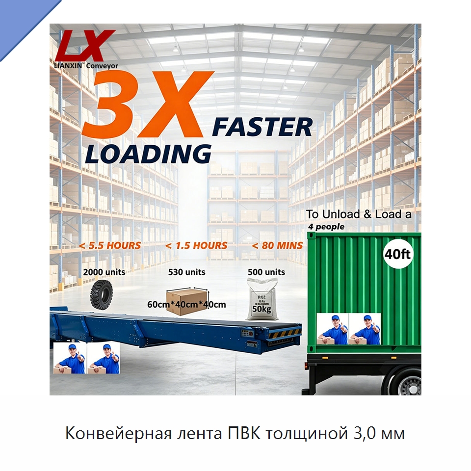 Конвейерная лента ПВК толщиной 3,0 мм — Ленточный конвейер