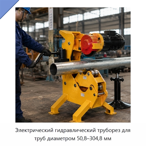 Электрический гидравлический труборез для труб диаметром 50,8–304,8 мм