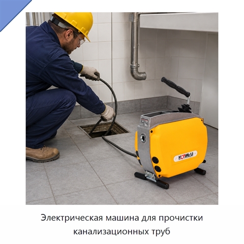 Электрическая машина для прочистки канализационных труб