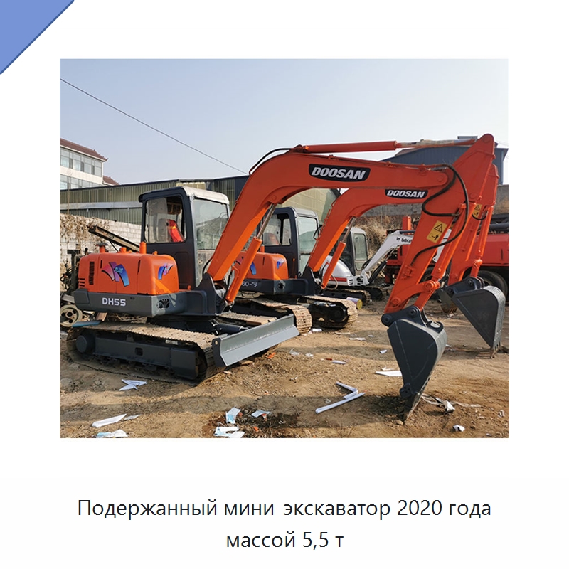 Подержанный мини-экскаватор 2020 года массой 5,5 т — Инженерное и строительное оборудование, бывшее в употреблении