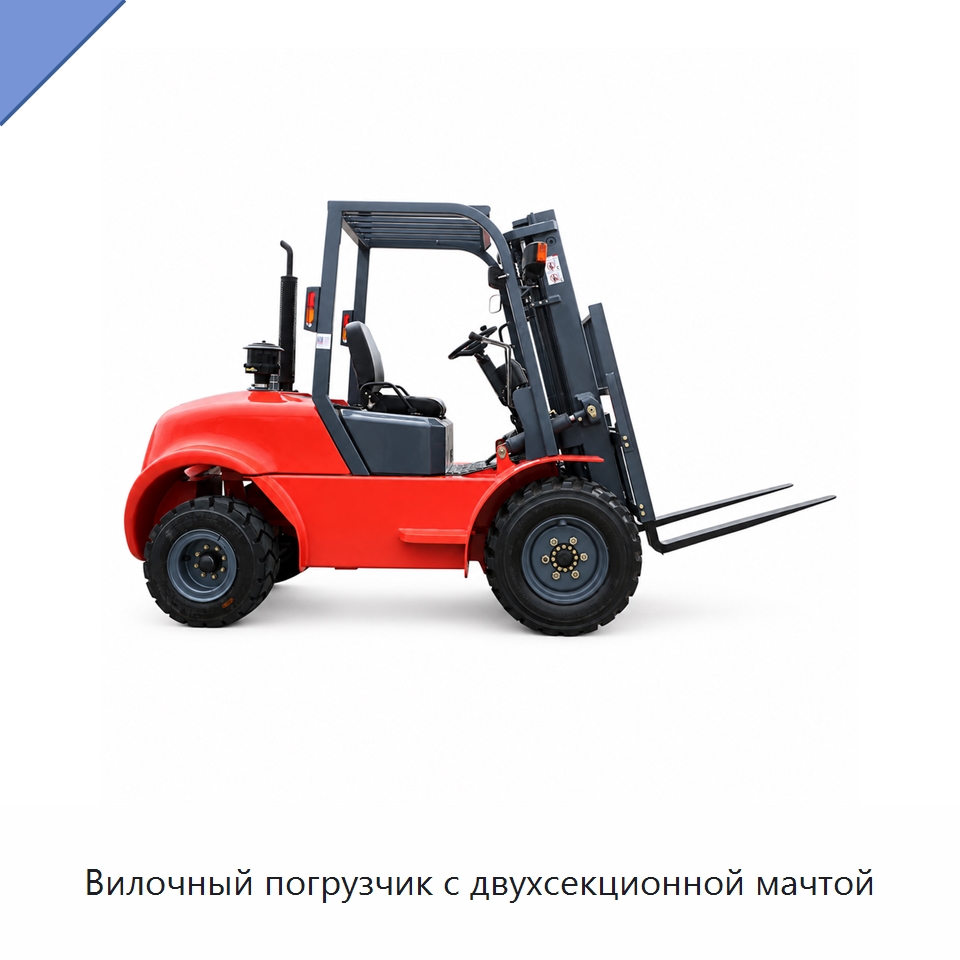 Вилочный погрузчик с двухсекционной мачтой — Вилочные погрузчики